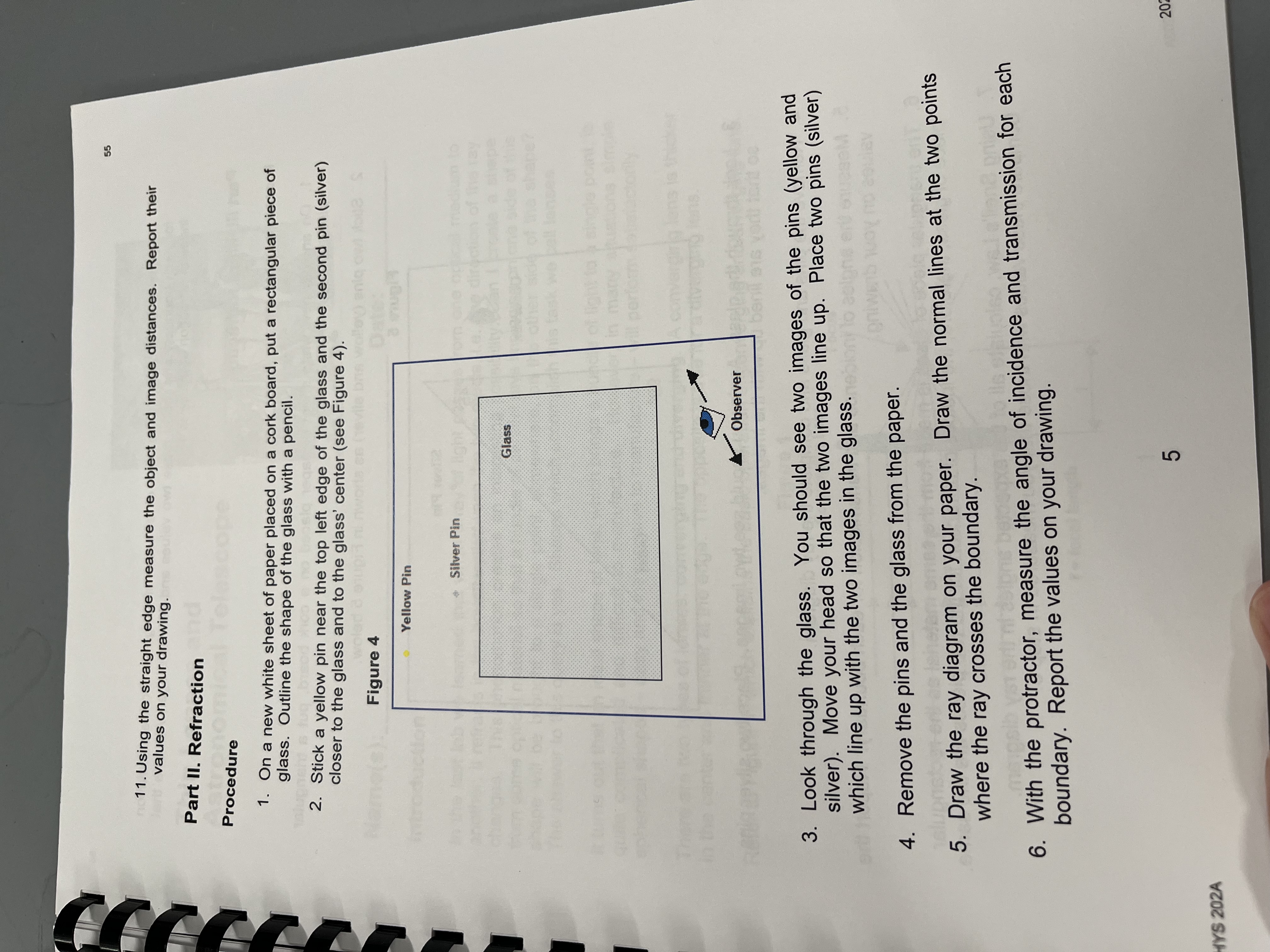 mirror. Distance i is known as object distance. The object emits an