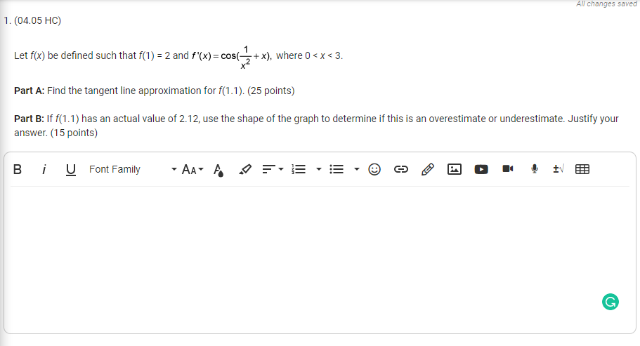 All changes saved 1. (04.05 HC) Let f(x) be defined such