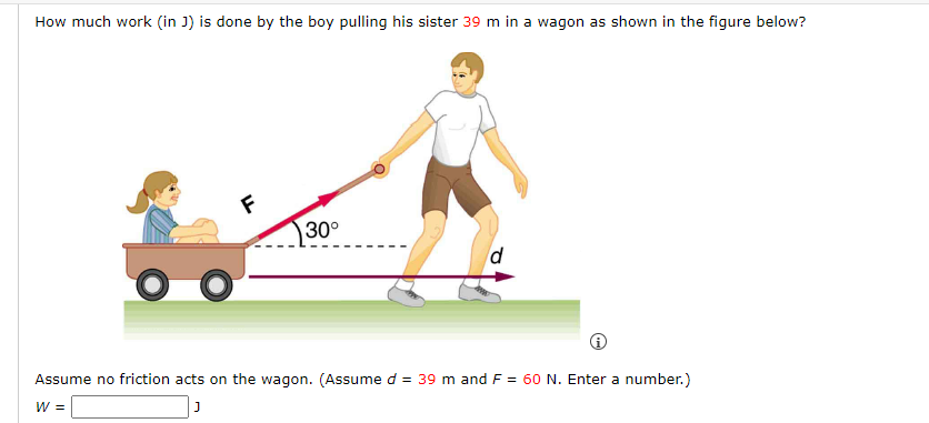 How much work {in J} is clone by the boy pulling