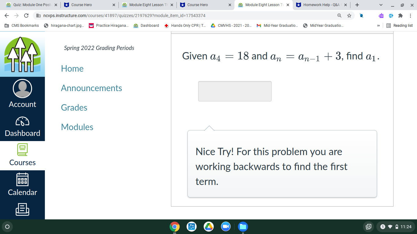 TI x * Course Hero X Module Eight Lesson Tv x Search