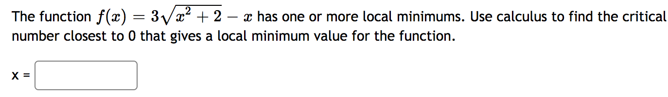 2:1: + 2131 has one local minimum and one local maximum. Be