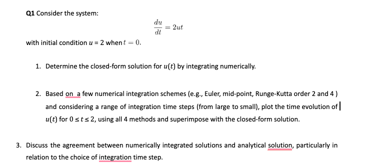  0,1 Consider the system: tit}. = 2 t {it u with