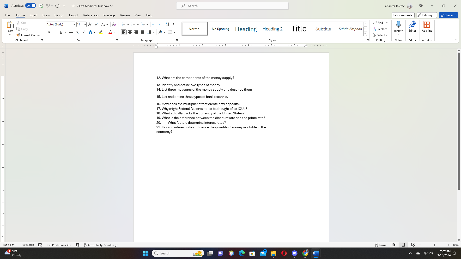AutoSave U 121 Last Modified: Just now v Layout References Mailings Font