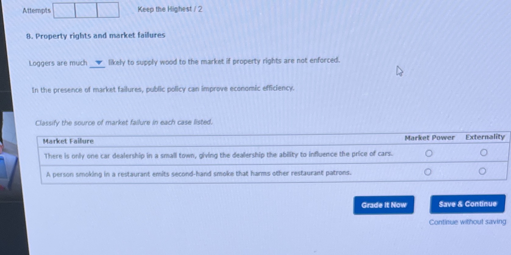 Attempts Keep the Highest / 2 8. Property rights and market