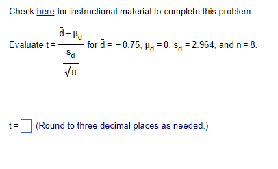 1) Check here for instructional material to complete this problem. d- Hd