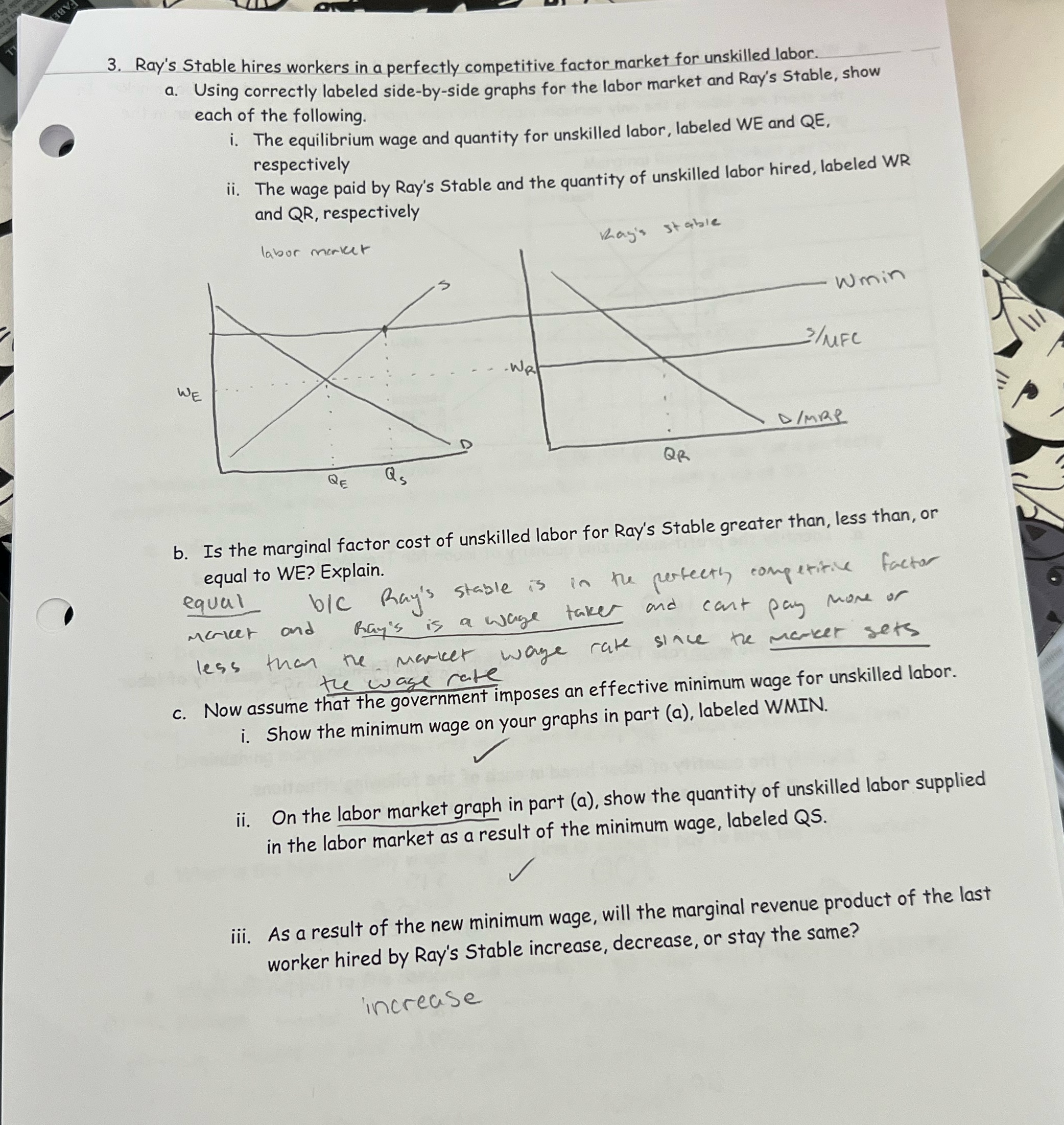 Can you check my work please? 3. Ray's Stable hires workers in