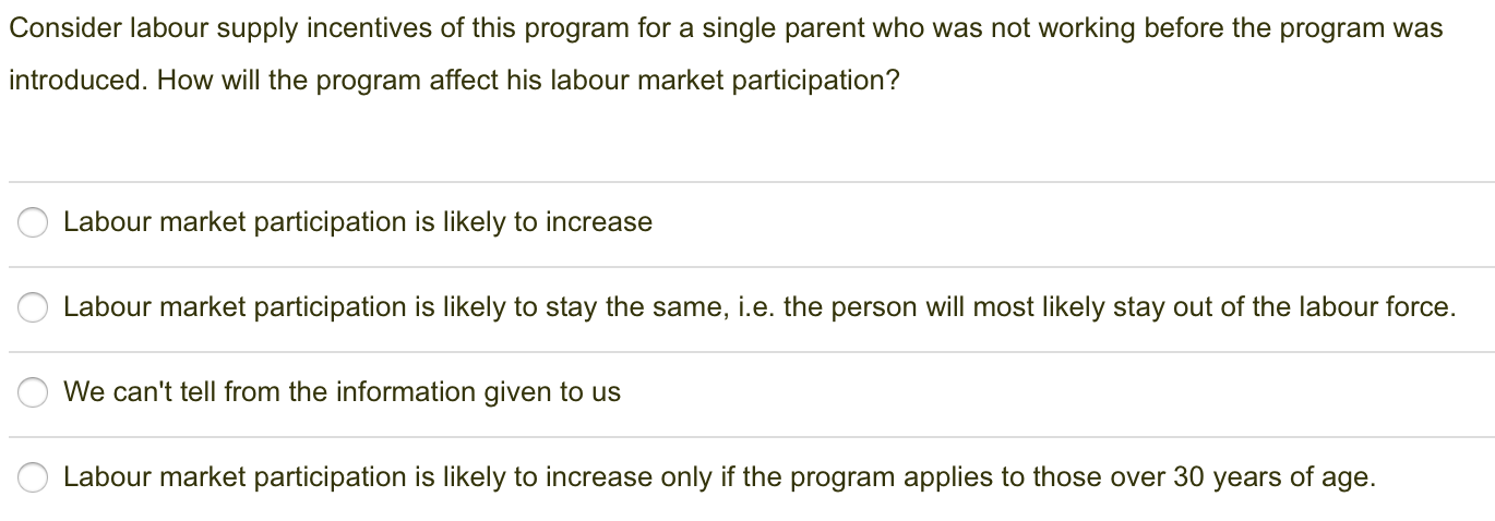 at a wage rate of $30 per hour and has no non-labour