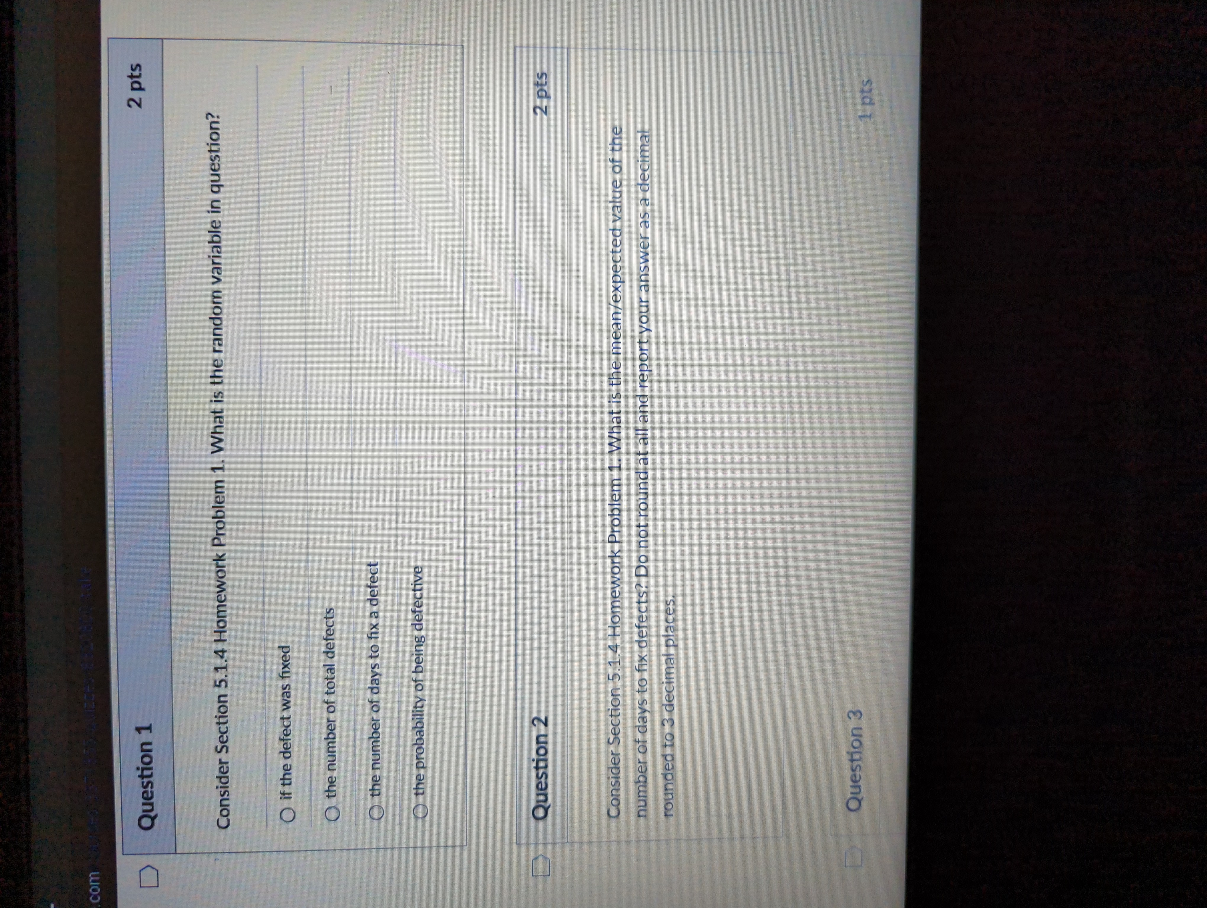 com D Question 1 2 pts Consider Section 5.1.4 Homework Problem