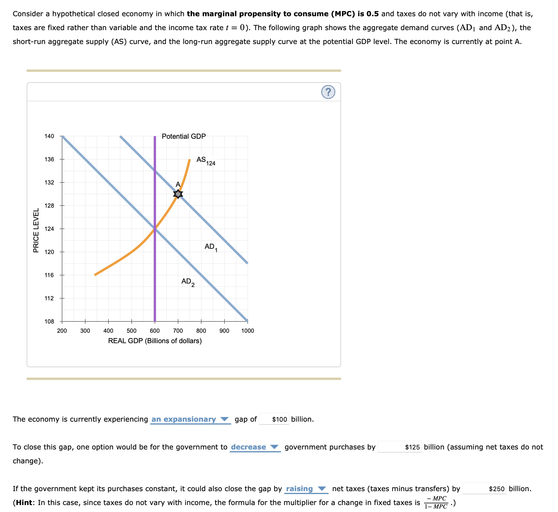 can you help me check this question. Consider a hypothetical closed economy