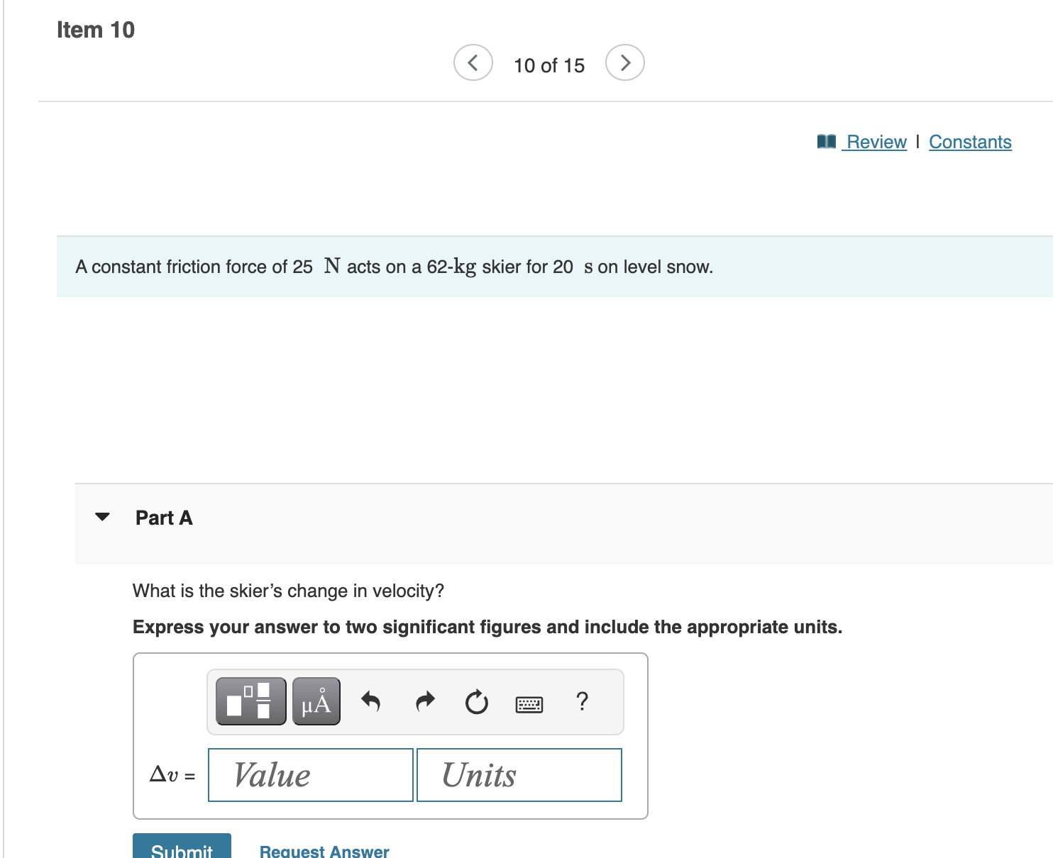 initial velocity of the first ball, and negative value if the direction