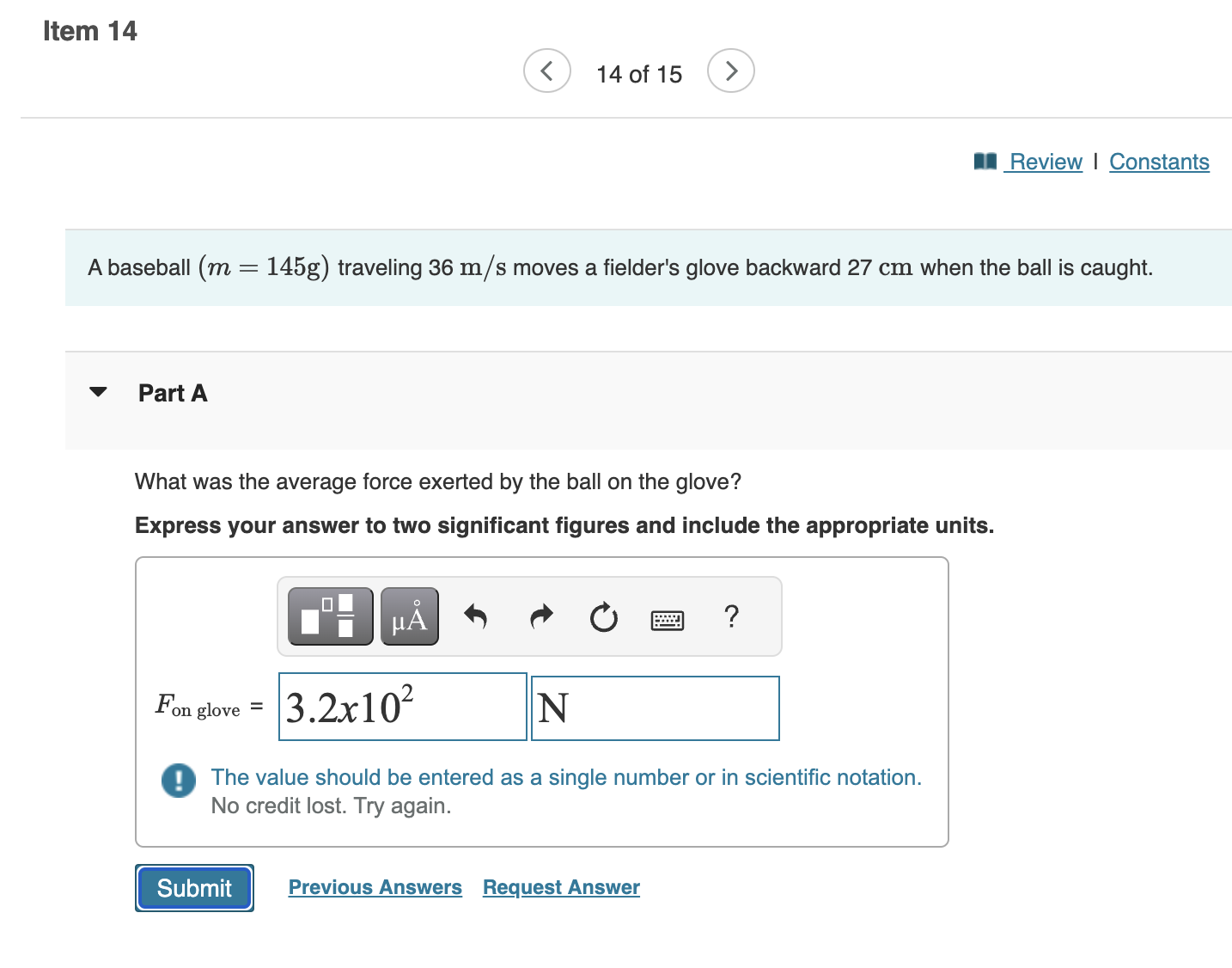 105 m . Part A How fast is she going when she
