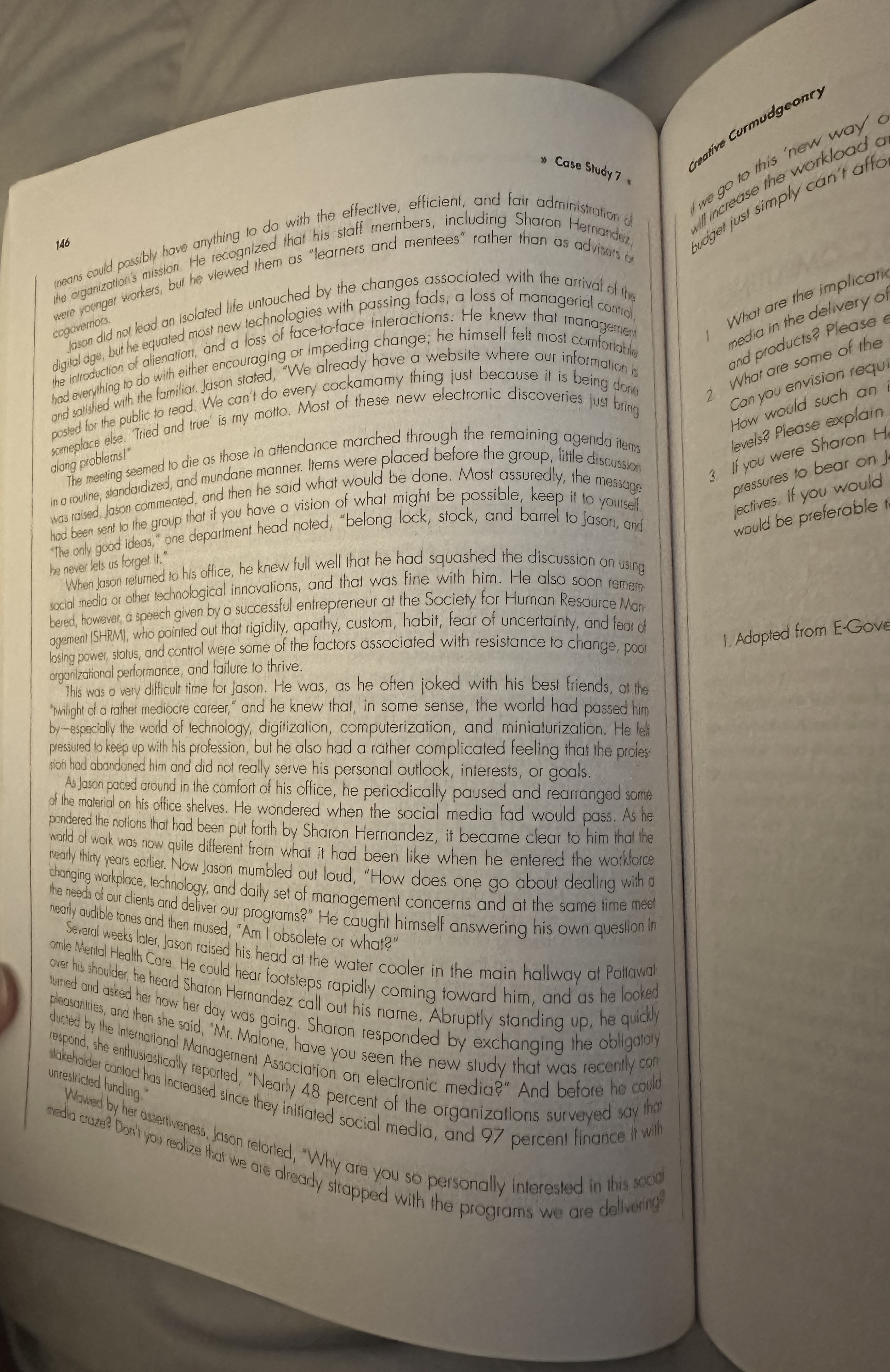  Creative Curmudgeonry " Case Study 7 . I we go to