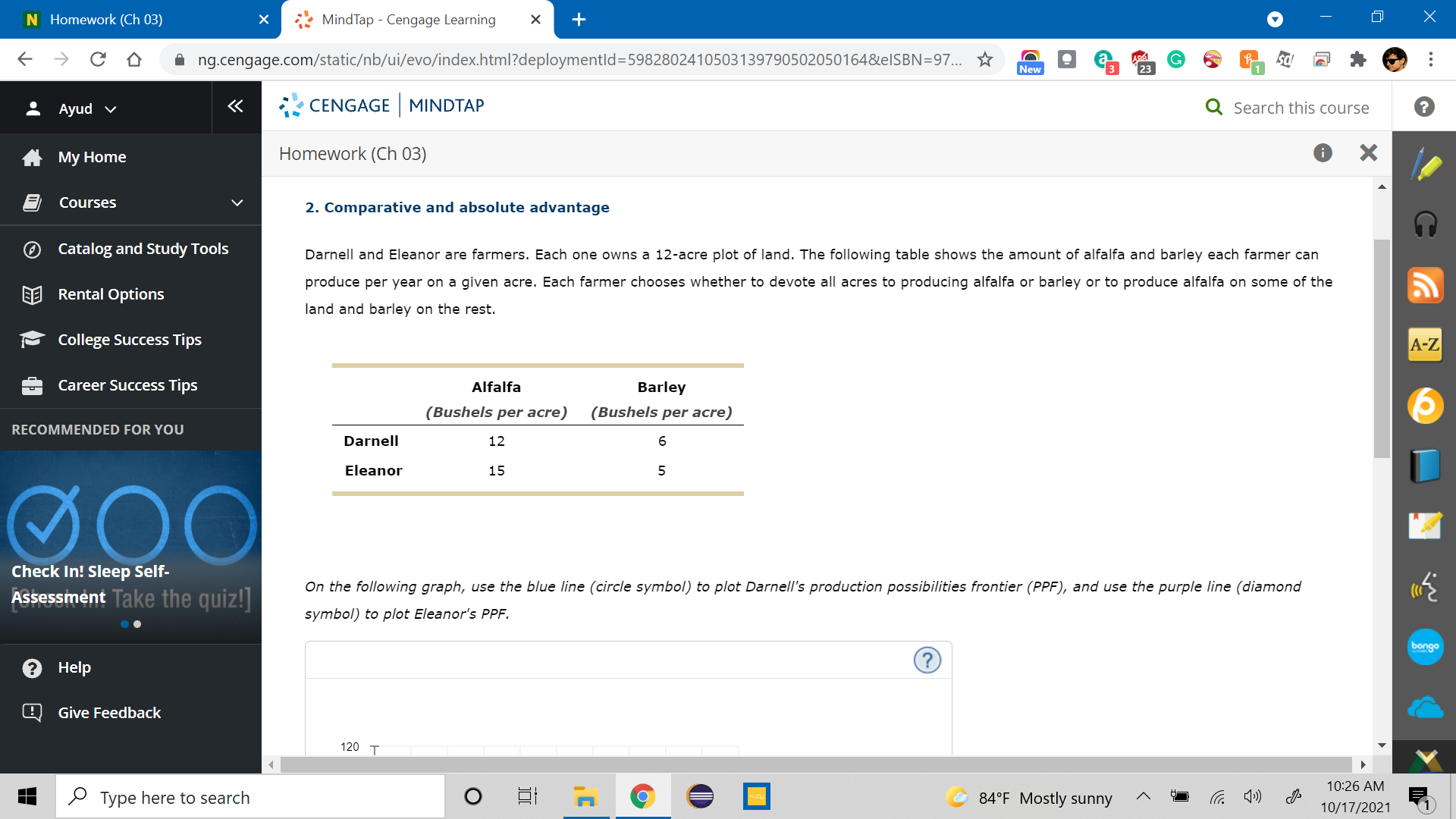  N Homework (Ch 03) X MindTap - Cengage Learning X X
