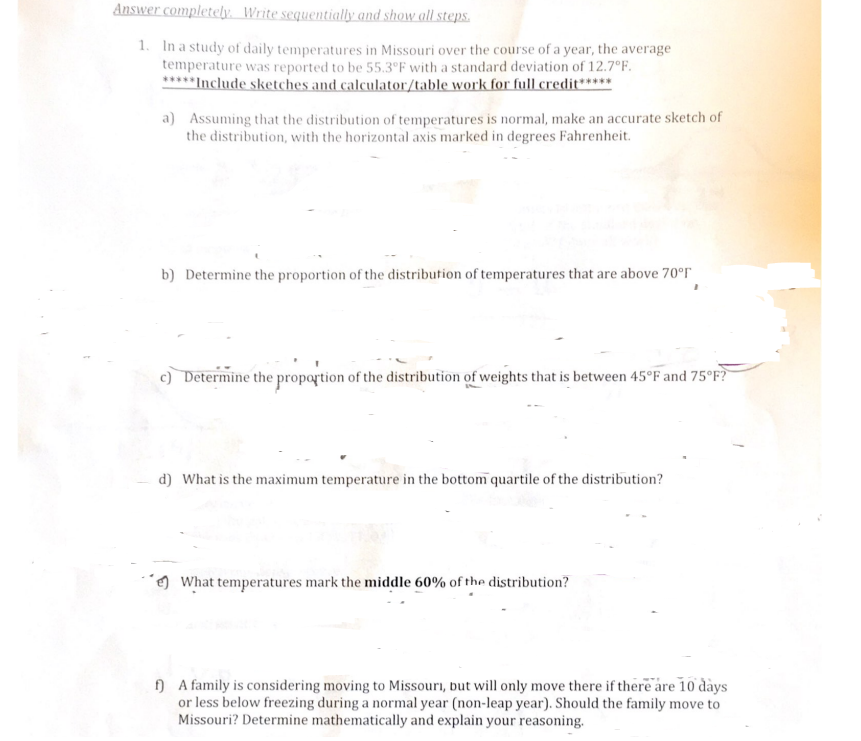 In a study ot dailv in Missouri over the course of a