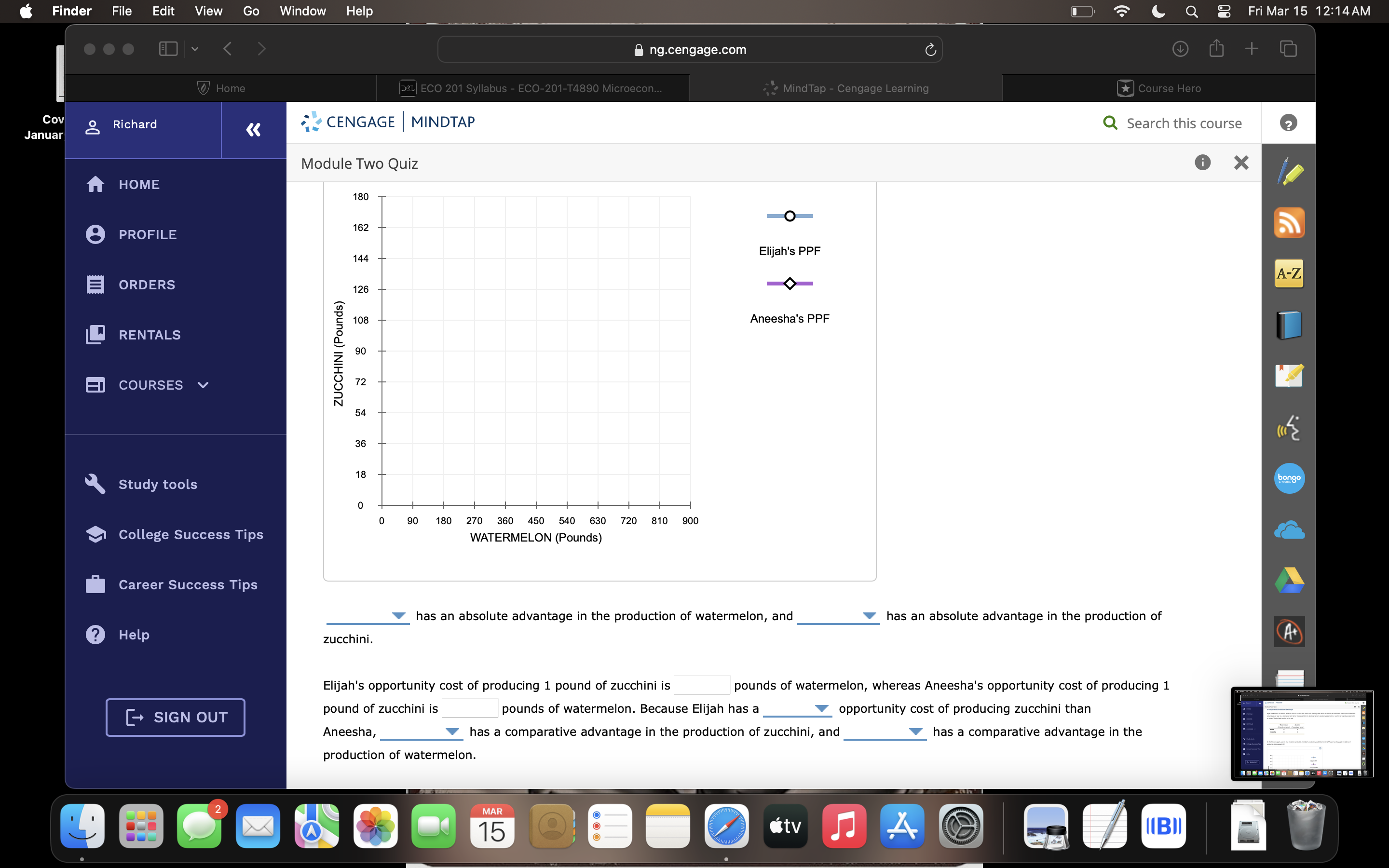 Syllabus - ECO-201 a ng.cengage.com -T4890 Microecon... MindTap - Cengage Learning Q