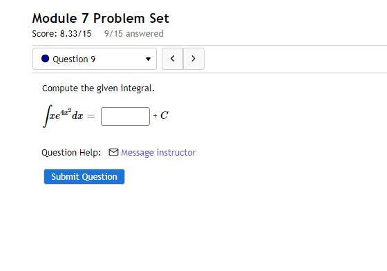 Module 7 Problem Set Score: 8.33/15 9/15 answered Question 9 Compute