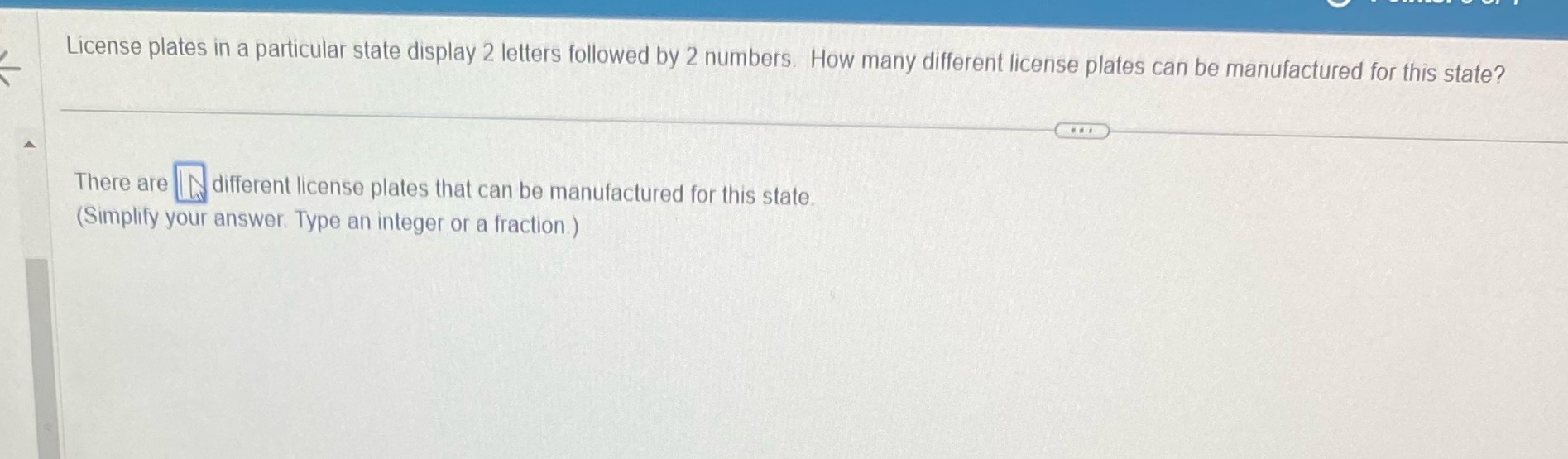 how do I understand this problem? License plates in a particular state