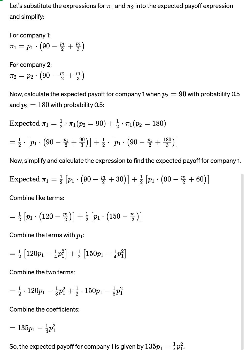 and the quantity sold of software 1. Similarly, let p> and x;