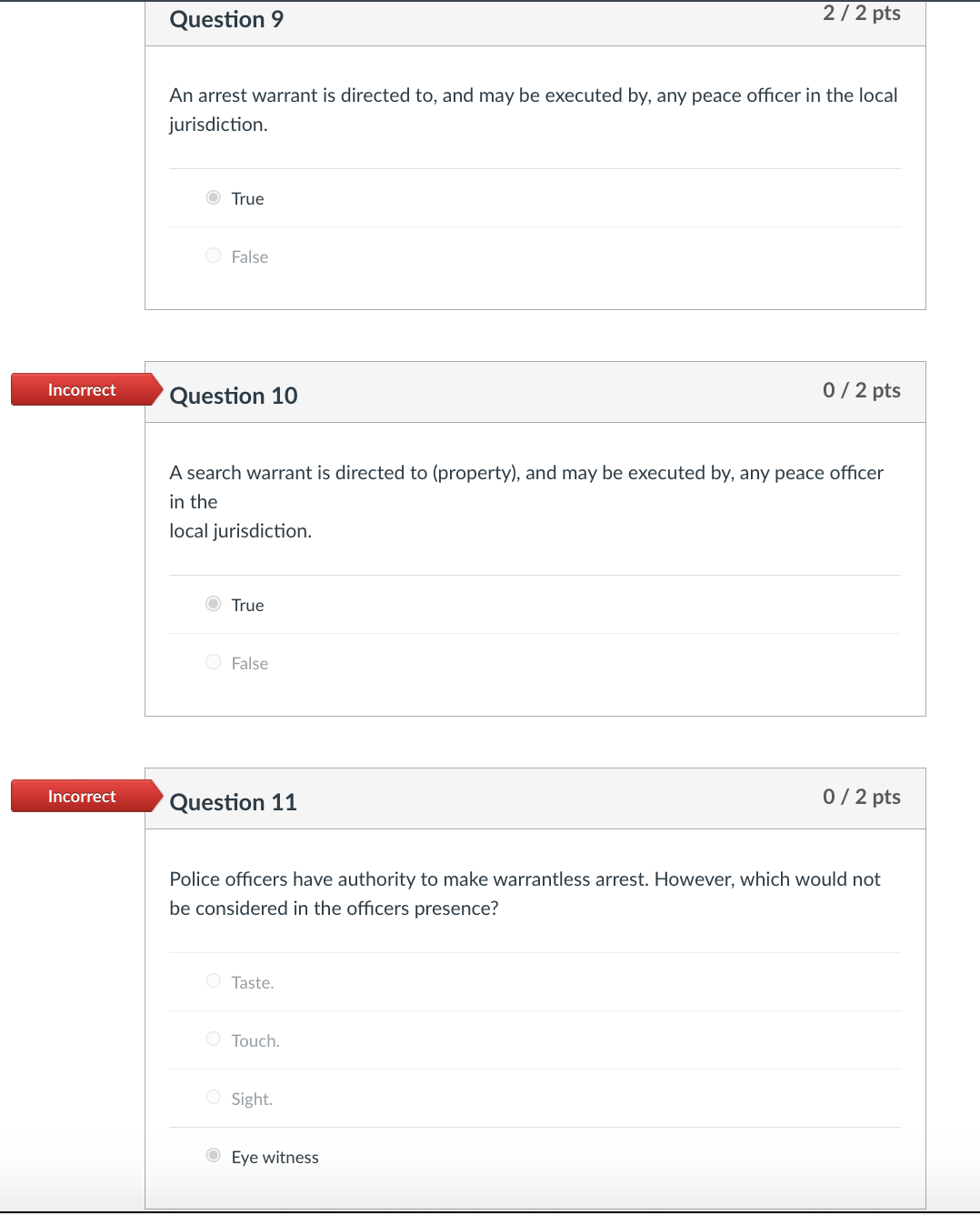 up here, but, these were the questions I got wrong. Sorry if