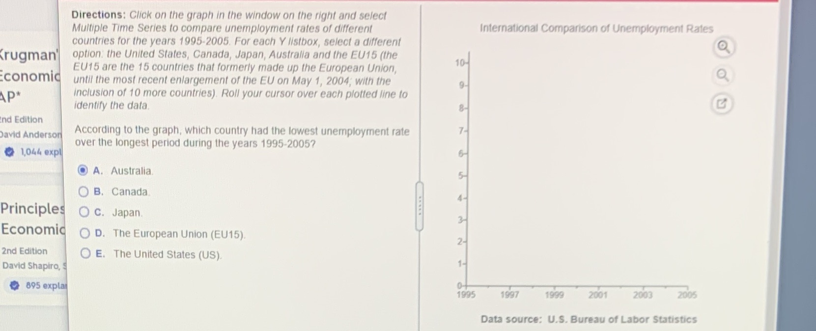  Directions: Click on the graph in the window on the right