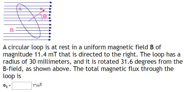  A B A circular loop is at rest in a uniform