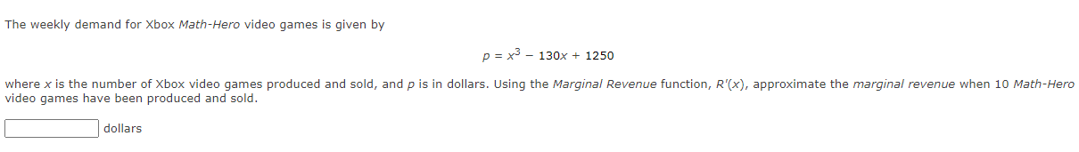 50 0.3x, and the total cost function to manufacture the videos is