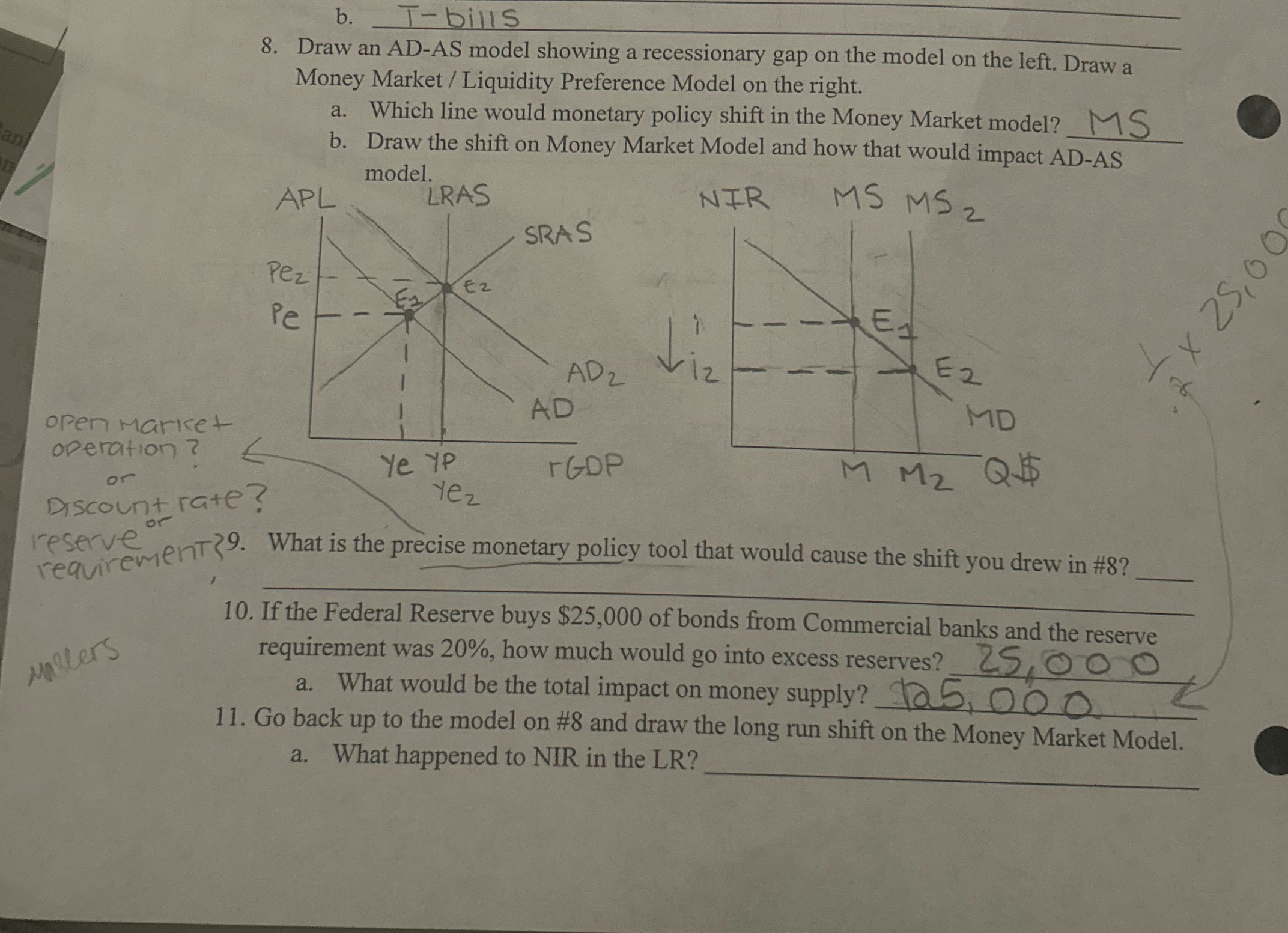 Based on the models drawn in question 8 answer questions 9 and
