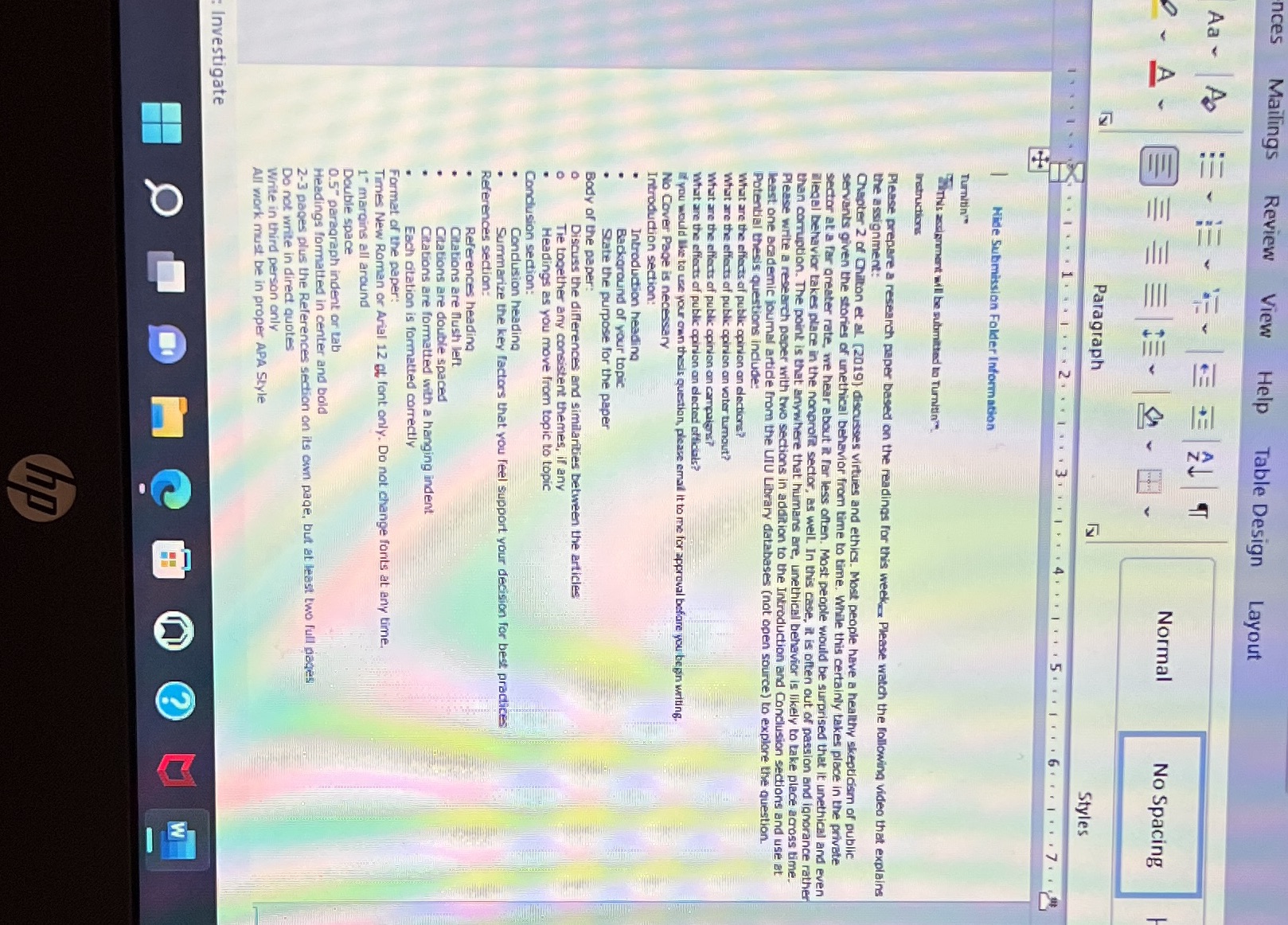 ices Mailings Review View Help Table Design Layout Aa ~ 91