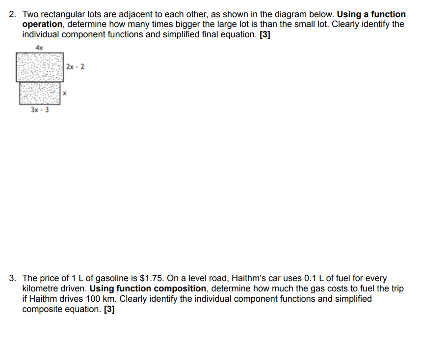 Let f(x) = nx2 - 2x + 5 and g(x) = 6x2