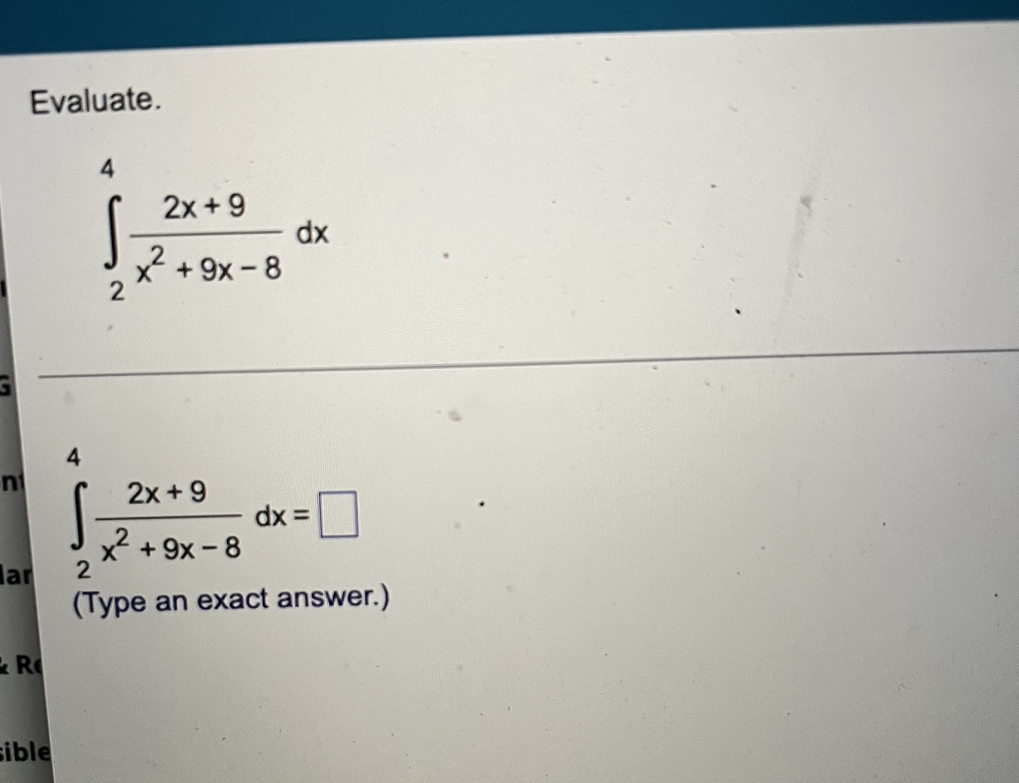 + 26x 26 e tG dx 1 + 26x on (Type an