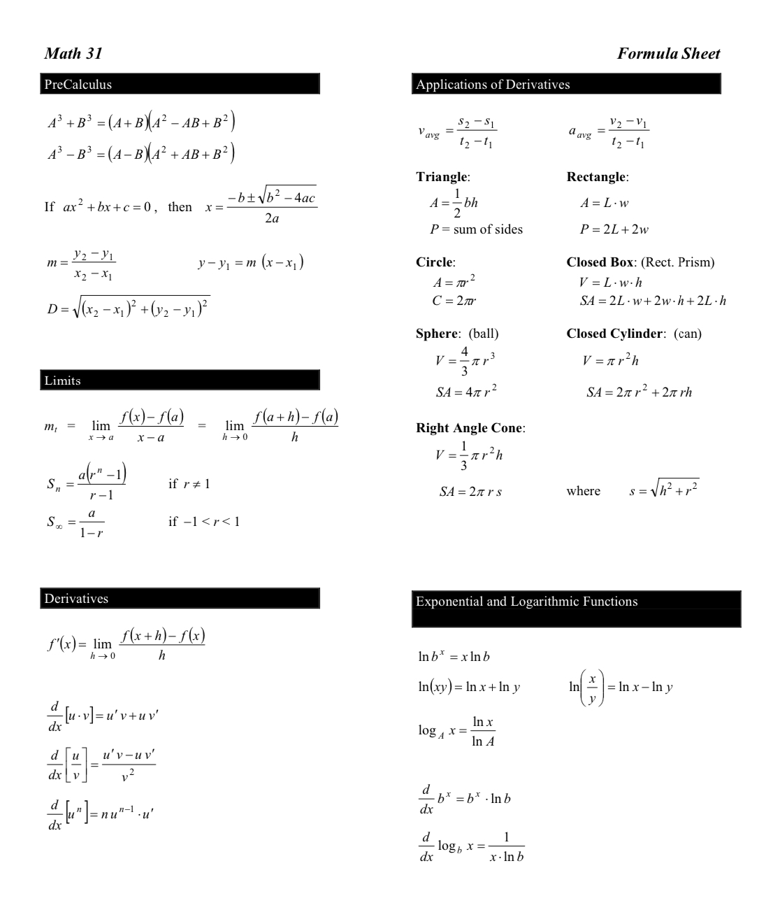 general form equation (Ax + By +C =0) of the tangent line