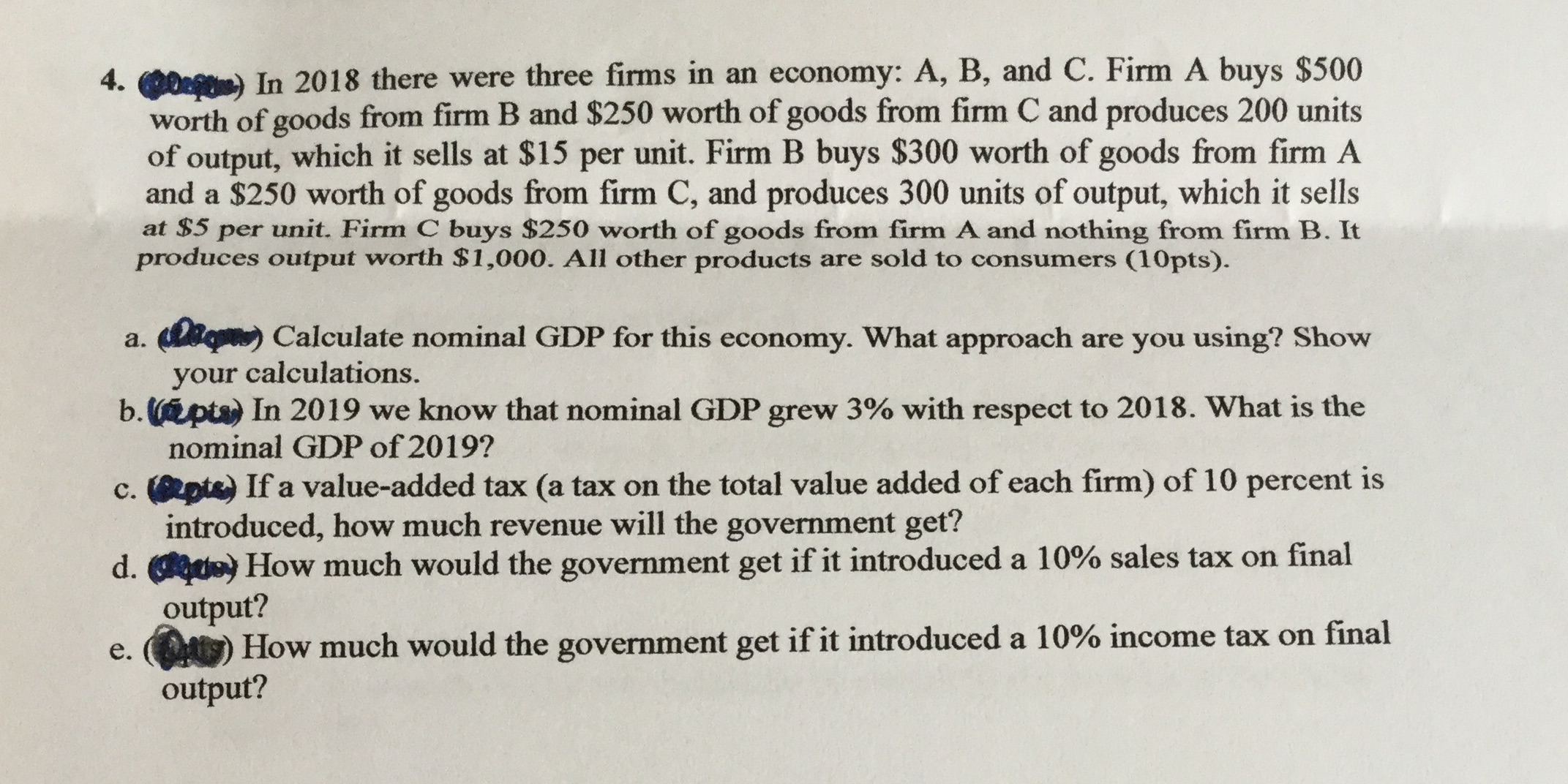Please help me understand how to get he answers. 4. (0come) In