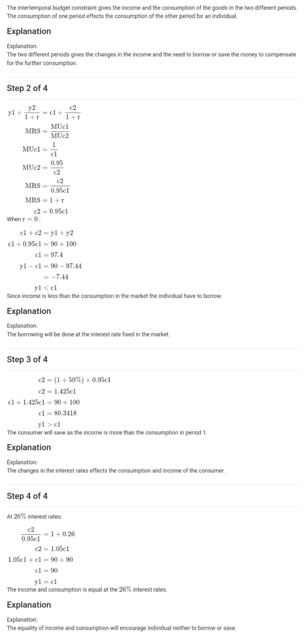 function over consumption in 2 periods given by U (c1, C2) =