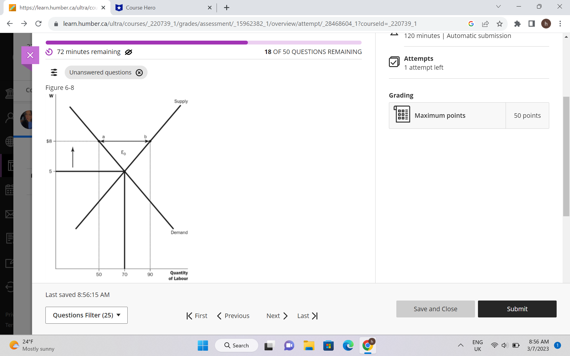 needed help with a micro question please :))) https://learn.humber.ca/ultra/cou x * Course