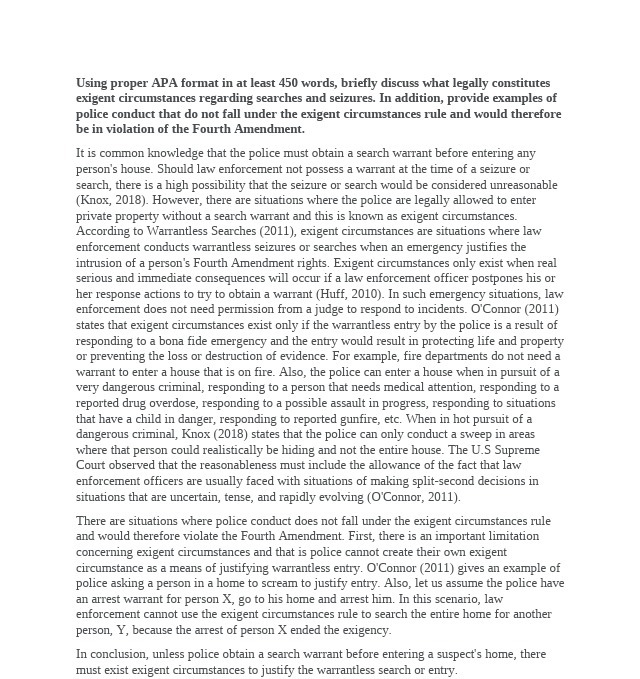  Using proper APA format in at least 450 words, briefly discuss