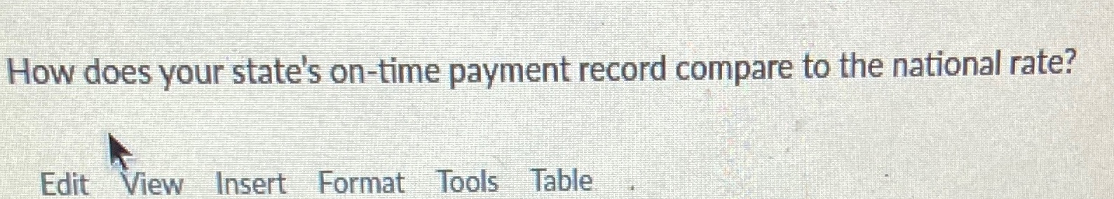 How does your state's on-time payment record compare to the national rate?