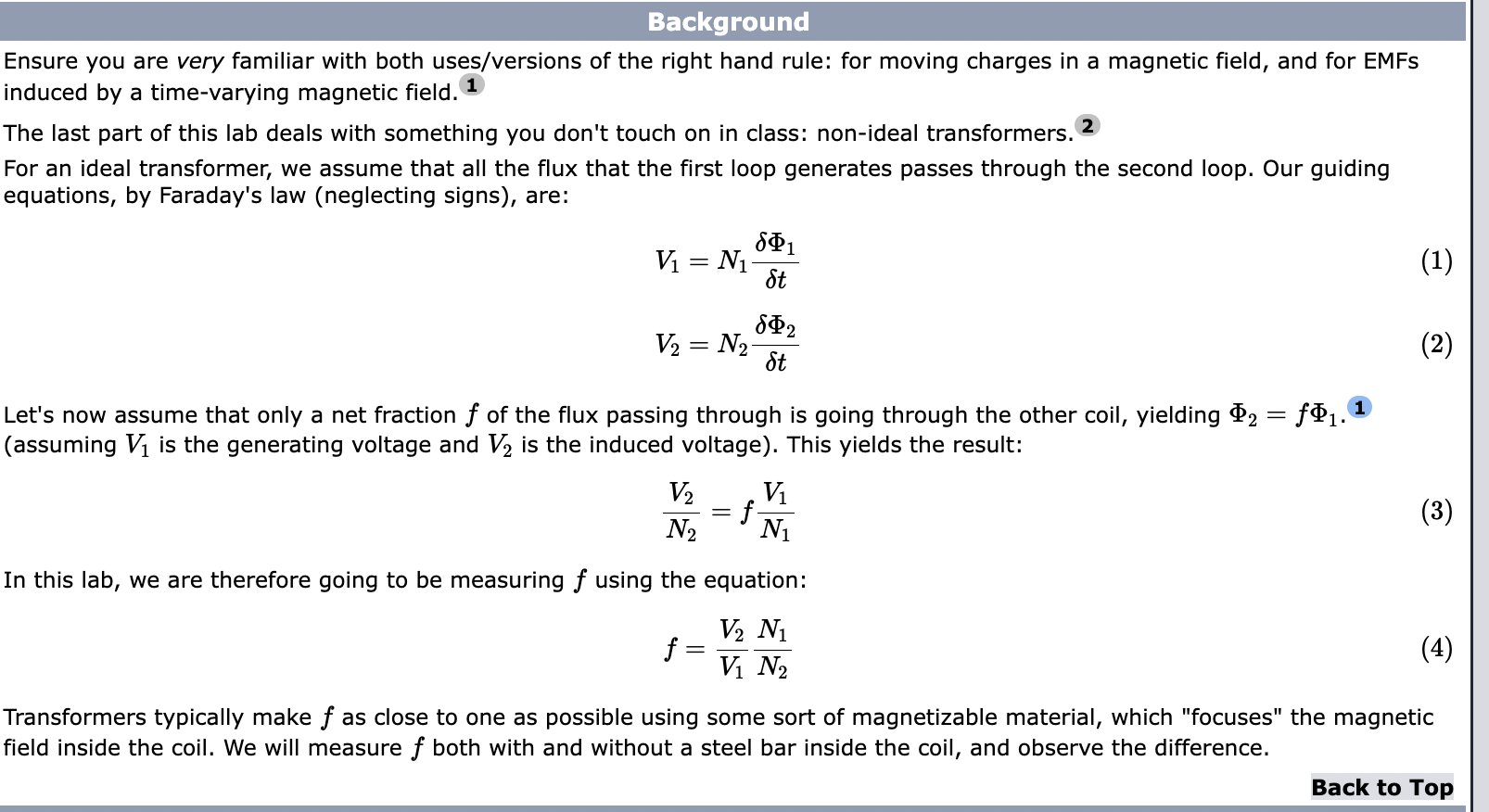 In this lab, we will validate Lenz' law and (qualitatively) Faraday's law,