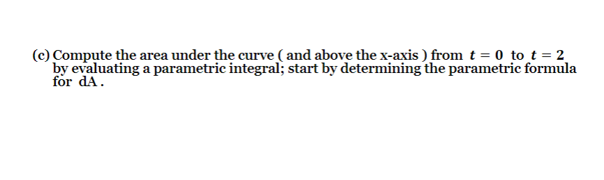 parametric equations to in the table of values below and sketch the