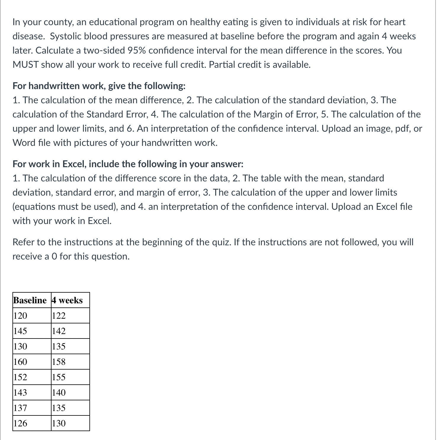 of signicance. Give each of the following to receive full credit: 1)