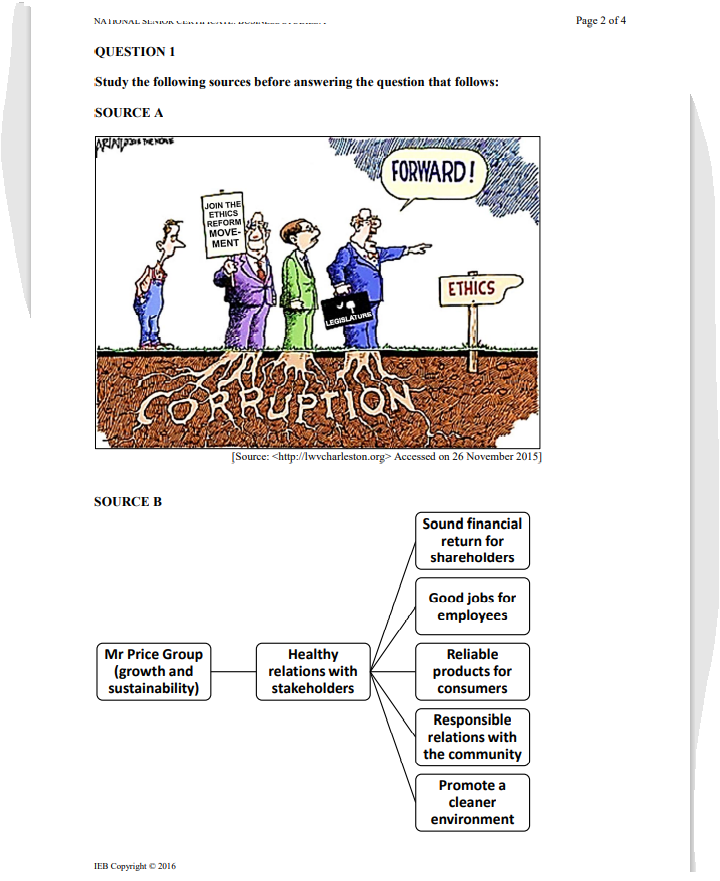 QUESTION 2 Read the following sources before answering the question that