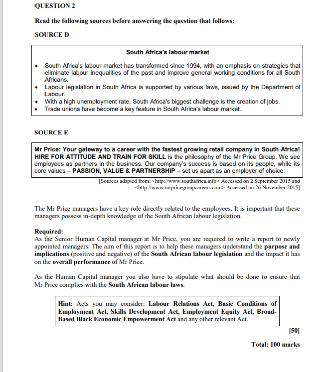 transformed since 1994, with an emphasis on strategies that eliminate labour inequalities