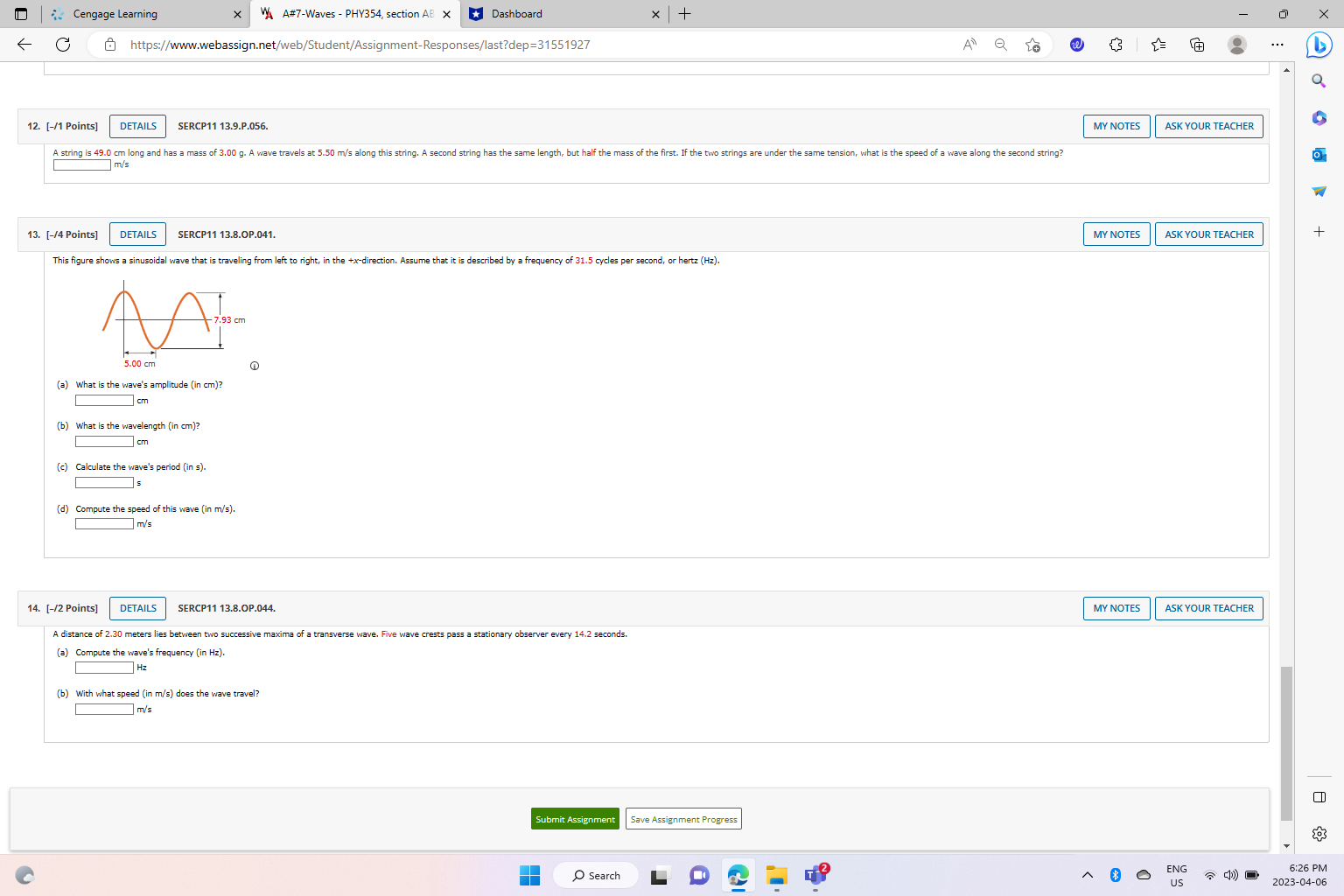 Q Assignment Scoring Your last submission is used for your score O