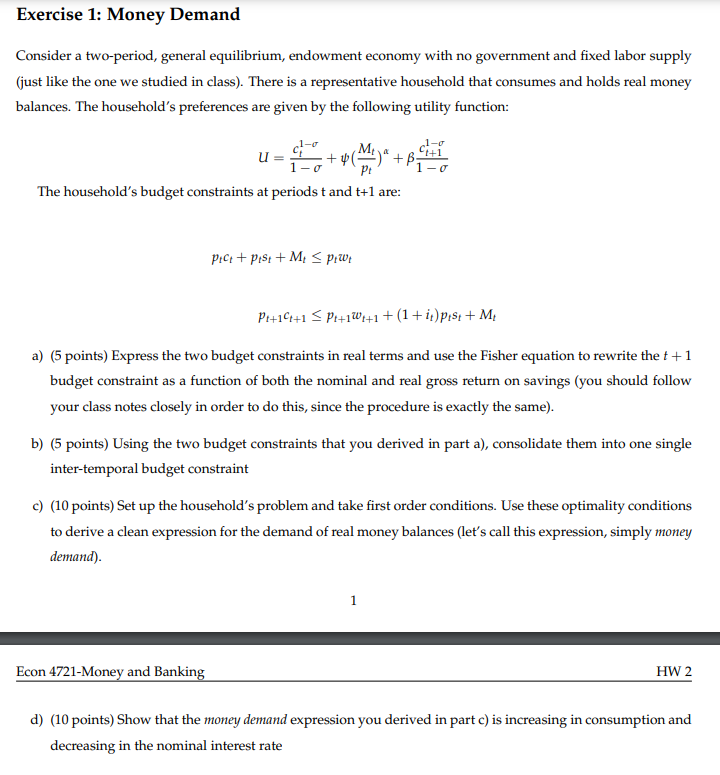 2, then the dollar value of consumption is 4. In what follows,