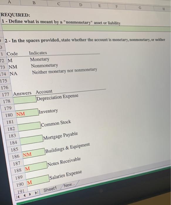 A B E F H REQUIRED: 1-Define what is meant by a