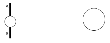 1. In the diagram below, a compass is placed under the conductor