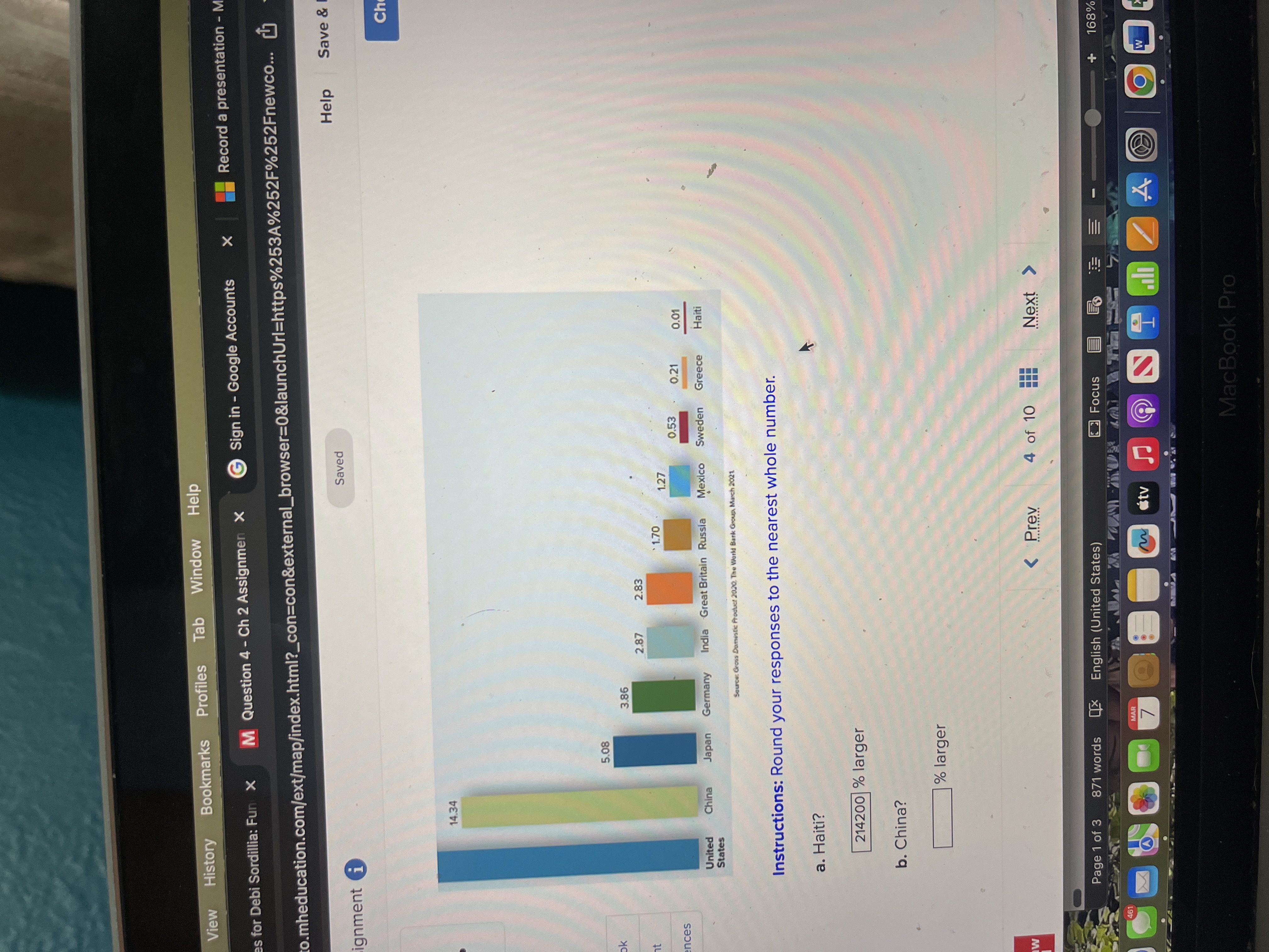 Debi Sordillia: Fun X M Question 4 - Ch 2 Assignmen X