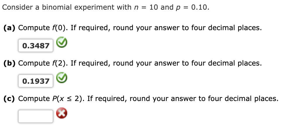 digits. (a) Choose the correct formula for P(x 5 x0). 0) P(m