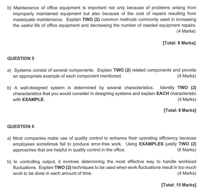 range of duties they are responsible for. Describe THREE (3) types of