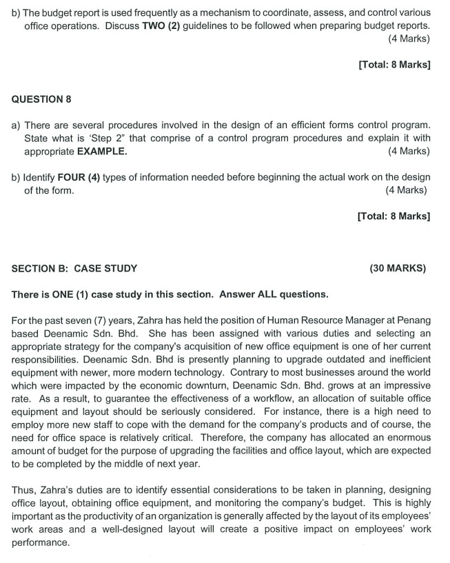 job responsibilities of administrative office managers in respect to "controlling functions". (6