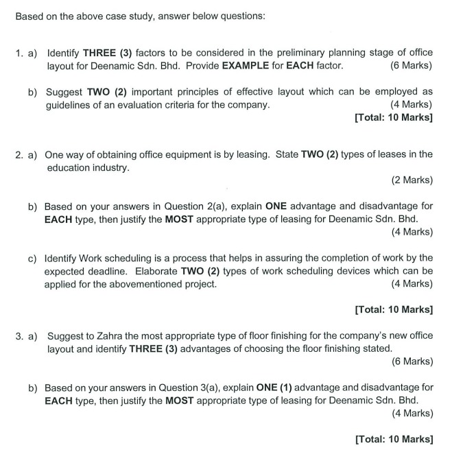 Marks) b) Explain TWO (2) important skills to be possessed by administrative